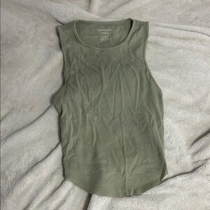 American Eagle Outfitters Green Fitted Muscle Tee